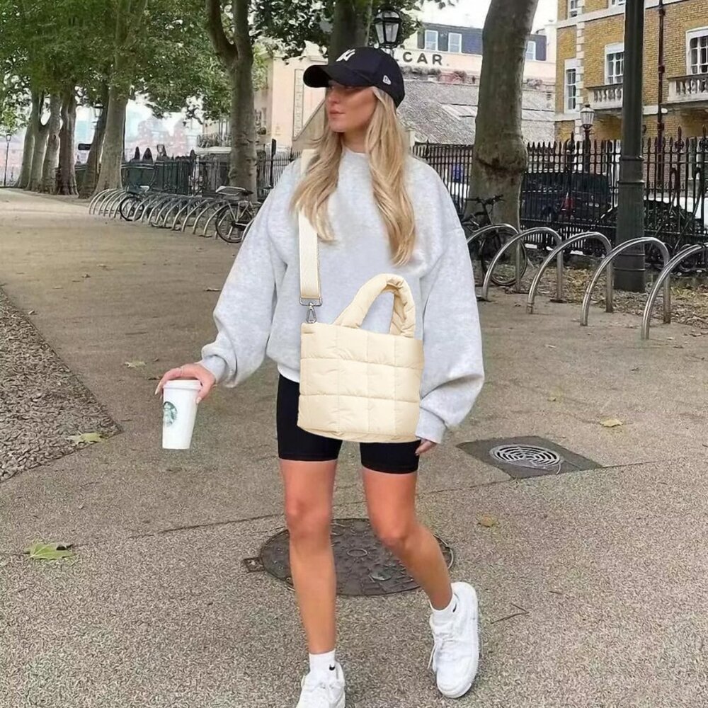 Chic Lightweight Nylon Handbag - Versatile Puffer… - image 7